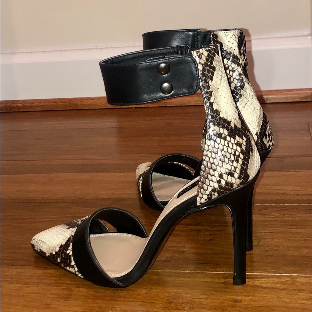Snake print heels